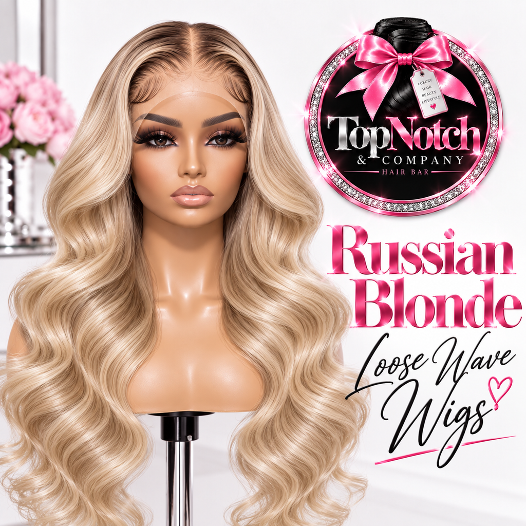 Russian Blonde 13x4 Frontal Wigs - Curly Textures