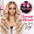 Russian Blonde 13x4 Frontal Wigs - Curly Textures