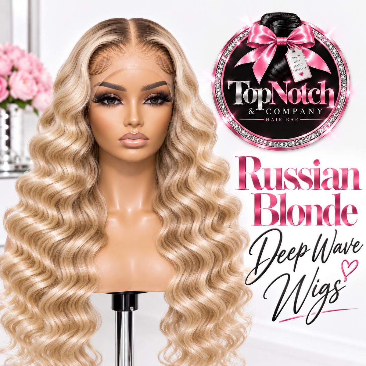 Russian Blonde 13x4 Frontal Wigs - Curly Textures