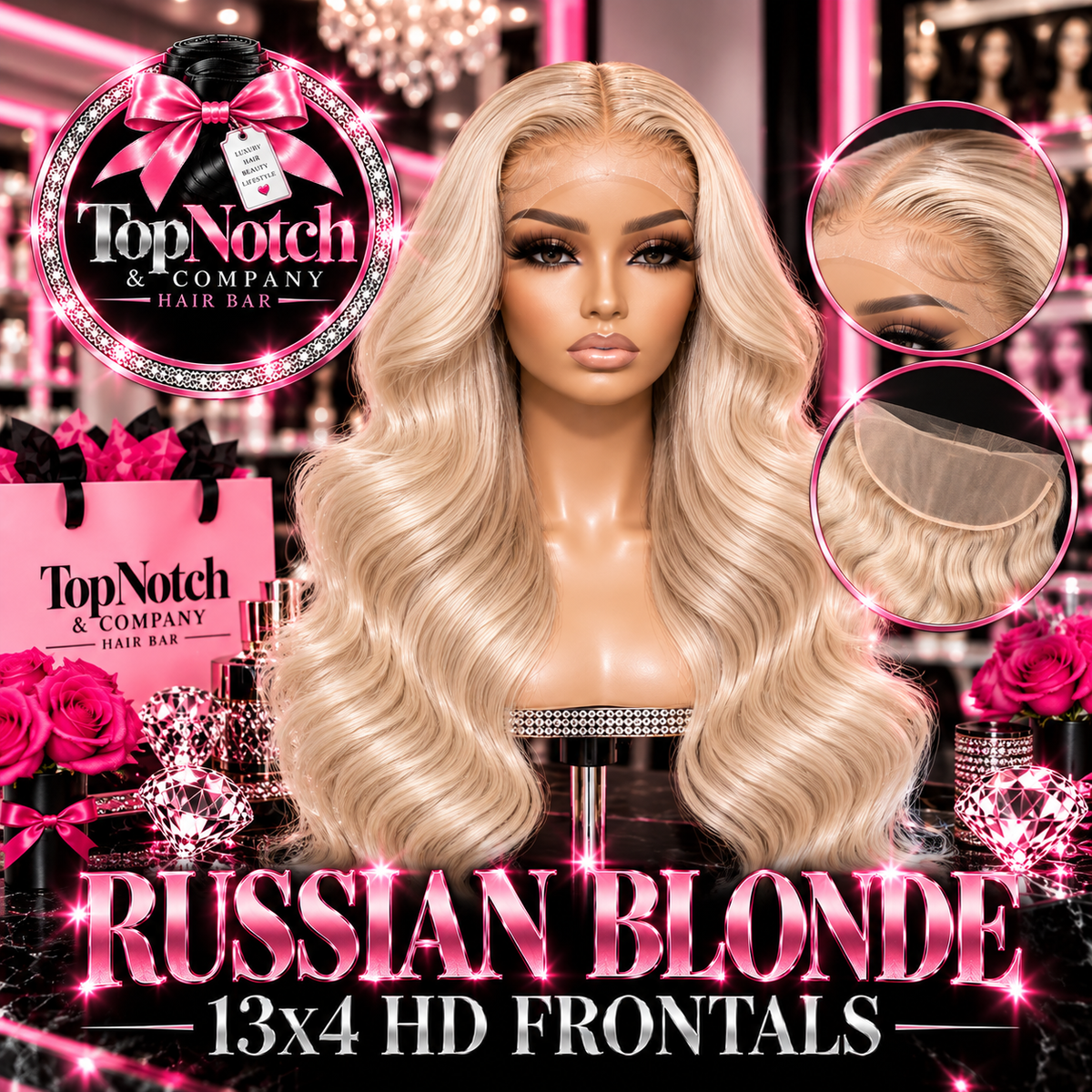 Russian Blonde 13x4 HD Frontal