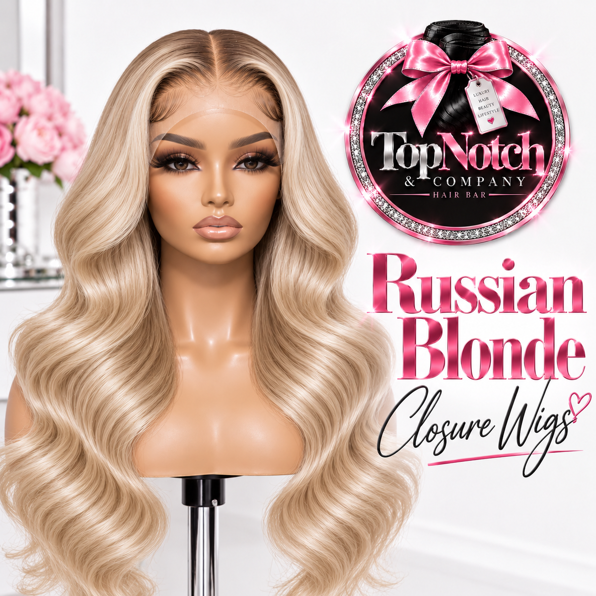 Russian Blonde 5x5 Closure Wigs
